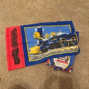 Vintage Train Print 3 piece Twin Sheet Set